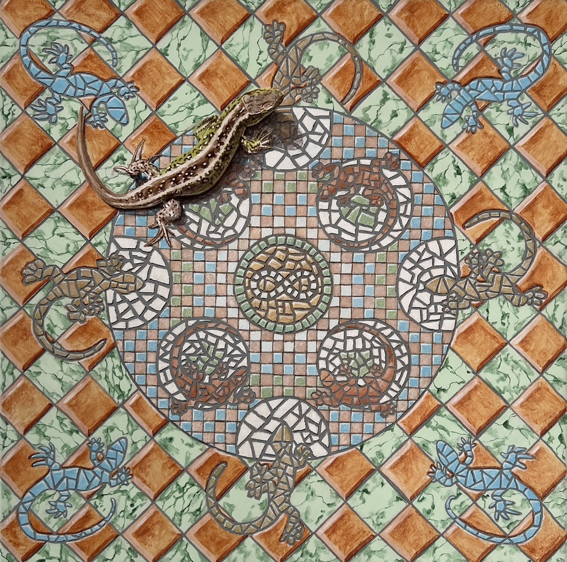 Lizard mosaic